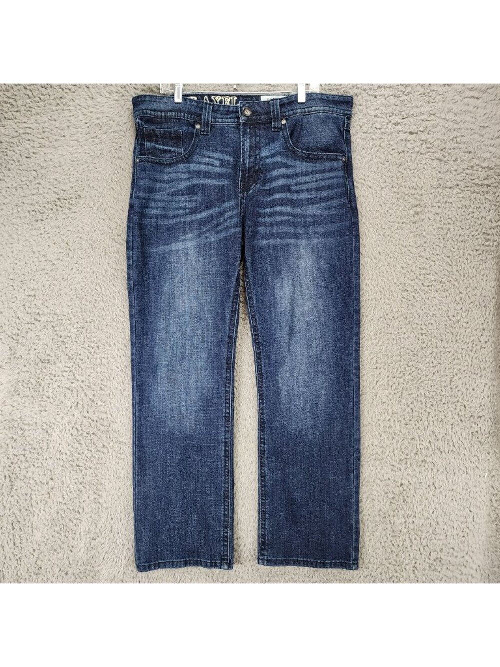 TK Axel Jeans Mens 38x32 Blue Stretch Denim Slim Boot